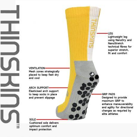 Crew Length - Grip - Gold - Matai Sports