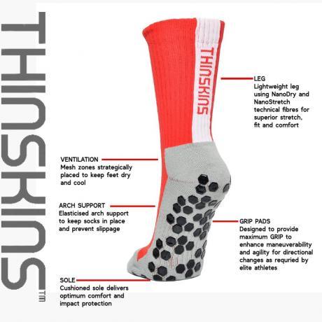 Crew Length - Grip - Red - Matai Sports